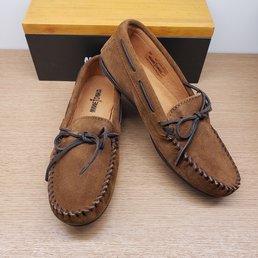 Minnetonka Men's Brown Suede Moccasins